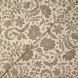 Coton indien imprimé Tirian taupe fond écru