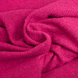 Tweed de laine mélangée rose
