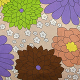 Armonía viscosa impresa de flores Beige Background