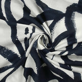 Pintura de flores viscosa con estampado de crecon Marine White White Fond