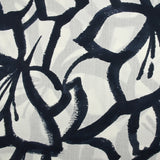 Pintura de flores viscosa con estampado de crecon Marine White White Fond
