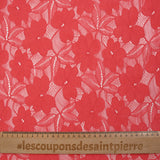 Dentelle polyester Thalia corail