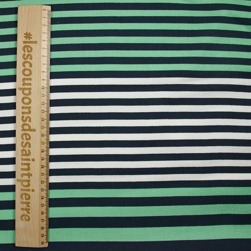 Crêpe Viscose Printed Variations of Green Water Scratches