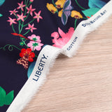 Coton liberty ® Doreen June fond marine au mètre