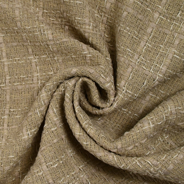 Tweed de polyester Camille fond beige