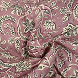 Coton indien imprimé Miraz violet
