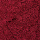 Dentelle polyester cachemire bordeaux