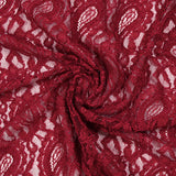 Dentelle polyester cachemire bordeaux