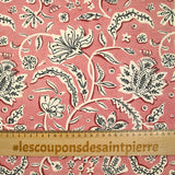 Coton indien imprimé Miraz vieux rose