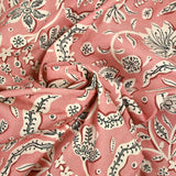 Coton indien imprimé Miraz vieux rose