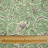 Coton indien imprimé Miraz vert