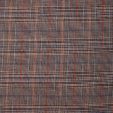 Polyviscose prince de galles ligne orange et bleue