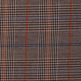Polyviscose prince de galles ligne orange et bleue