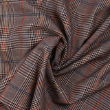 Polyviscose prince de galles ligne orange et bleue