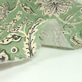 Coton indien imprimé Miraz vert