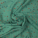 Microfibre imprimée polyester confetti végétal fond vert