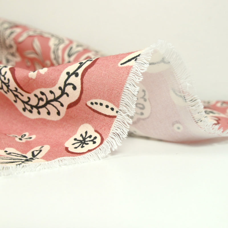 Coton indien imprimé Miraz vieux rose