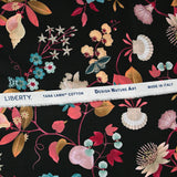 Coton liberty ® Doreen June fond noir au mètre