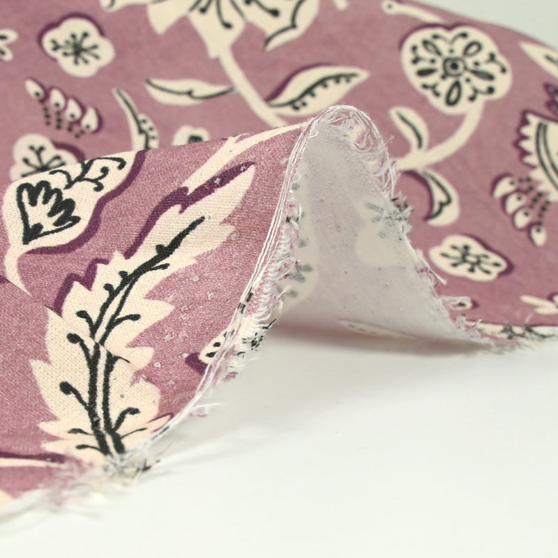 Coton indien imprimé Miraz violet
