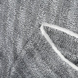Black leopard satin band printed muslin
