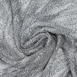 Black leopard satin band printed muslin