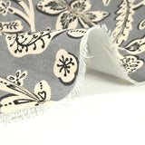Coton indien imprimé Miraz gris