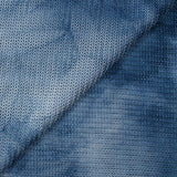 Maille résille tressée polyester tie & dye bleu
