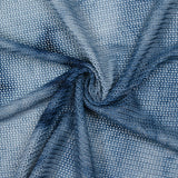 Maille résille tressée polyester tie & dye bleu