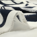 Pintura de flores viscosa con estampado de crecon Marine White White Fond