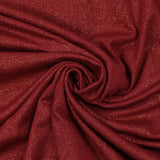 Jersey de polyester irisé doré fond rouge
