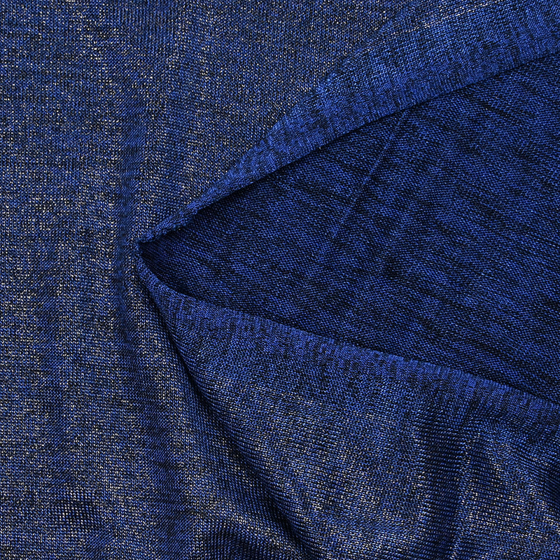 Maille chinée irisée Mindy fond bleu roi