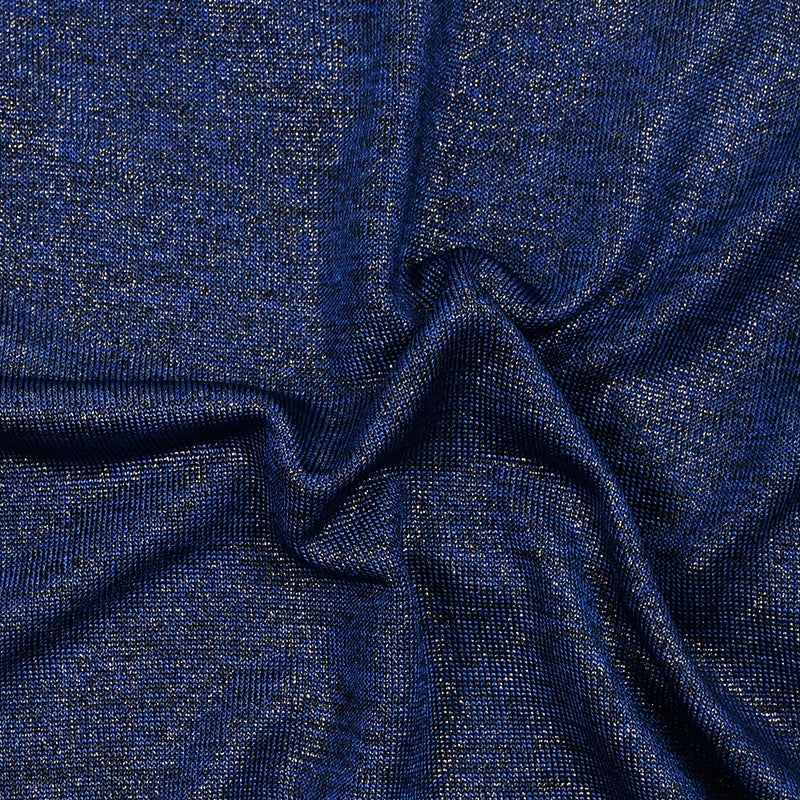 Maille chinée irisée Mindy fond bleu roi