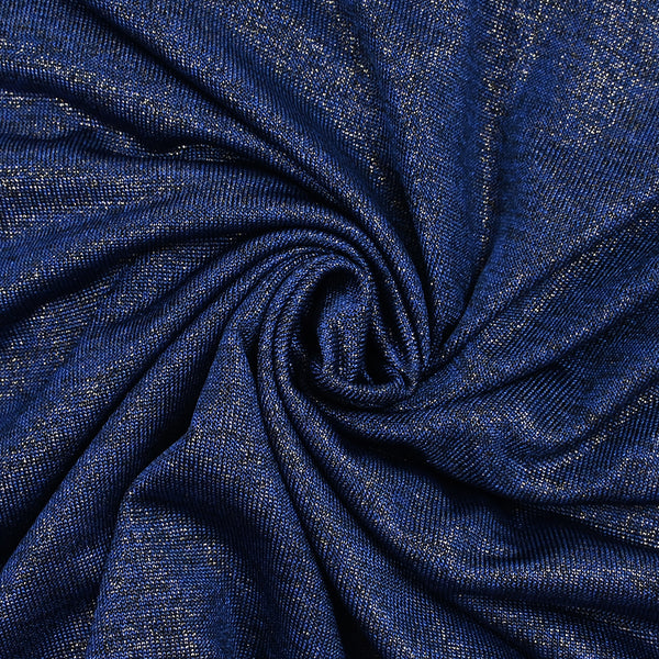 Maille chinée irisée Mindy fond bleu roi