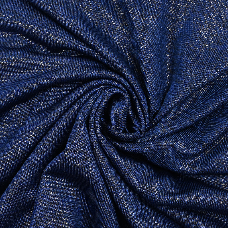 Maille chinée irisée Mindy fond bleu roi