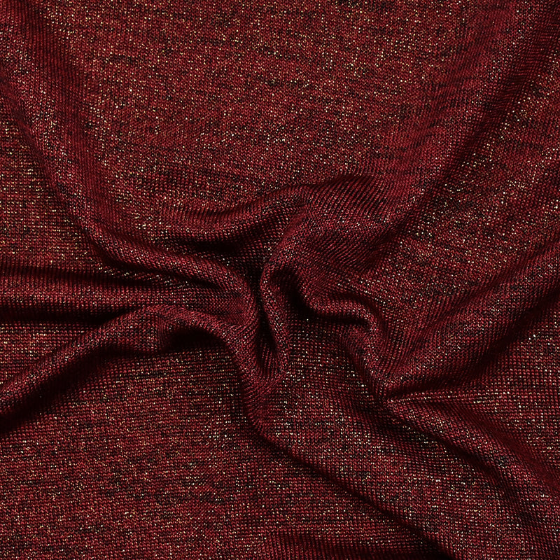 Maille chinée irisée Mindy fond rouge bordeaux