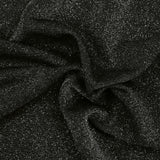 Maille fine Lurex argent fond noir