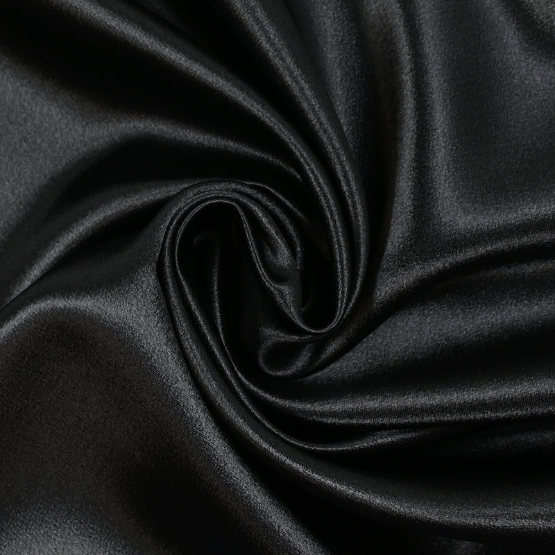 Crêpe envers satin noir