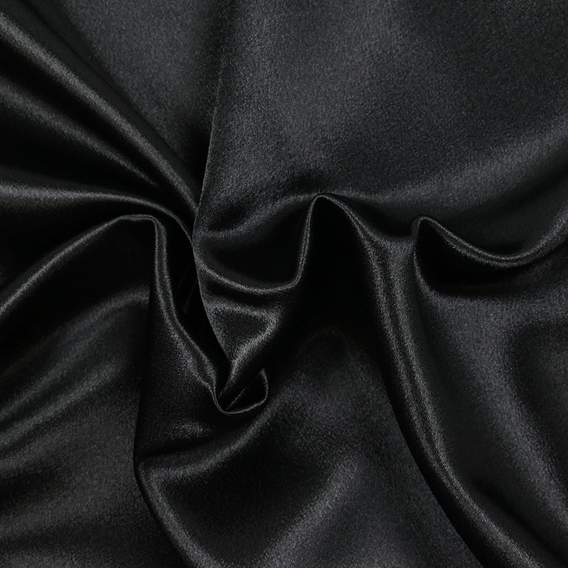 Crêpe envers satin noir