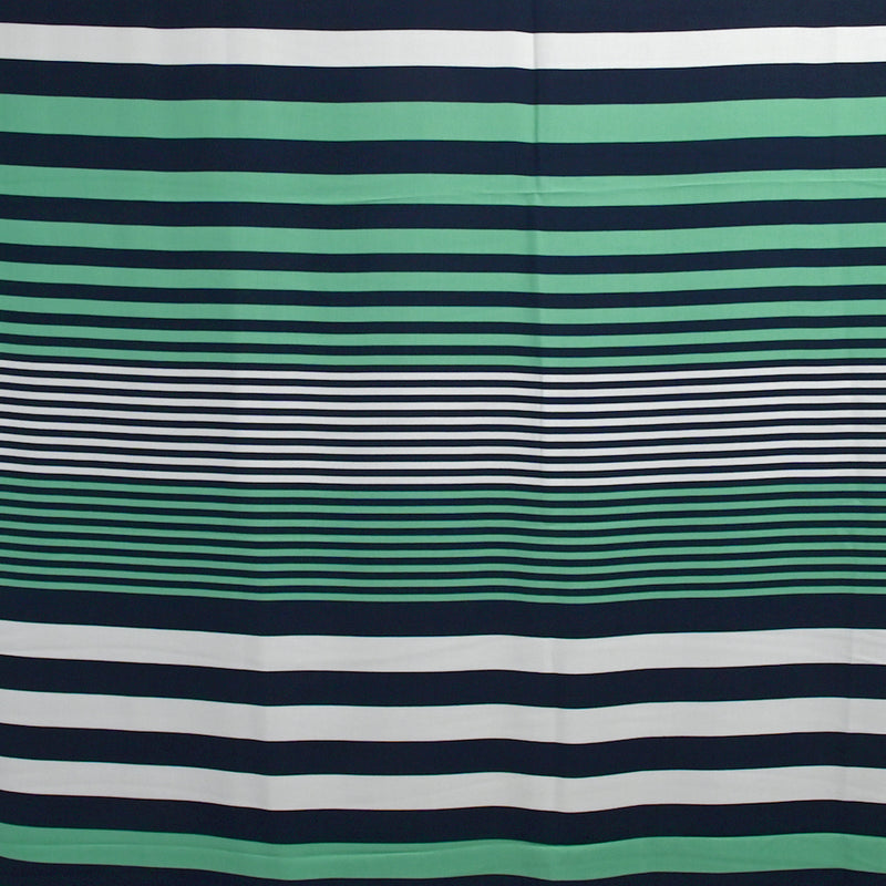 Crêpe Viscose Printed Variations of Green Water Scratches