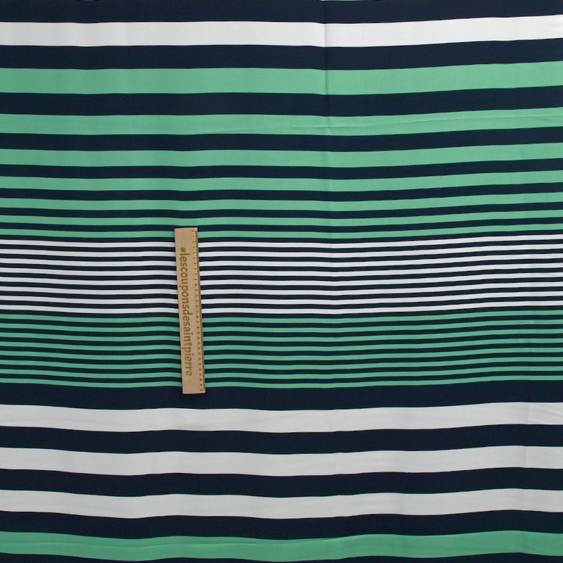 Crêpe Viscose Printed Variations of Green Water Scratches