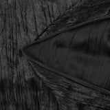 Black pleated velvet