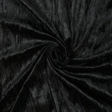 Black pleated velvet