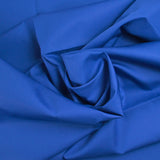 Popeline de coton unie bleu roi