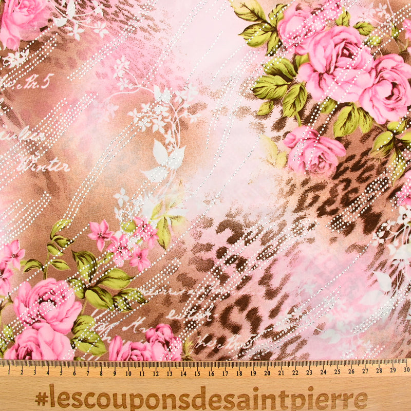 Mesh swimsuit printed rosier rosier pink background