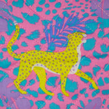 Coton matelassé double face léopard jaune au mètre