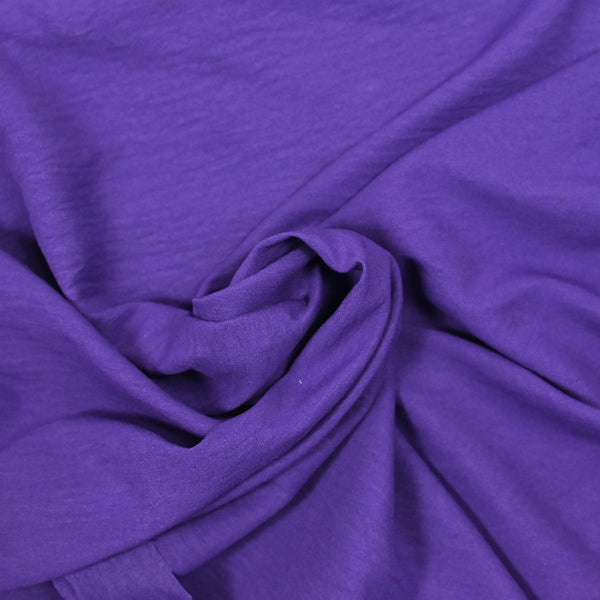 Polyester fluide froissé violet