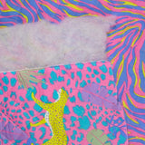 Coton matelassé double face léopard jaune au mètre