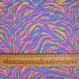 Coton matelassé double face léopard jaune au mètre