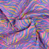 Coton matelassé double face léopard jaune au mètre