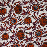 Coton matelassé double face Jiya marron au mètre